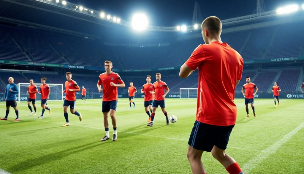 Разминка как фактор уверенности игроков - иллюстрация